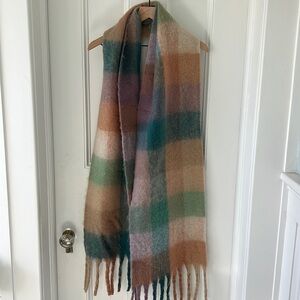 Zara multicolored check scarf